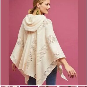 Anthropologie Sleeping On Snow Hooded Poncho Sweater (one size)